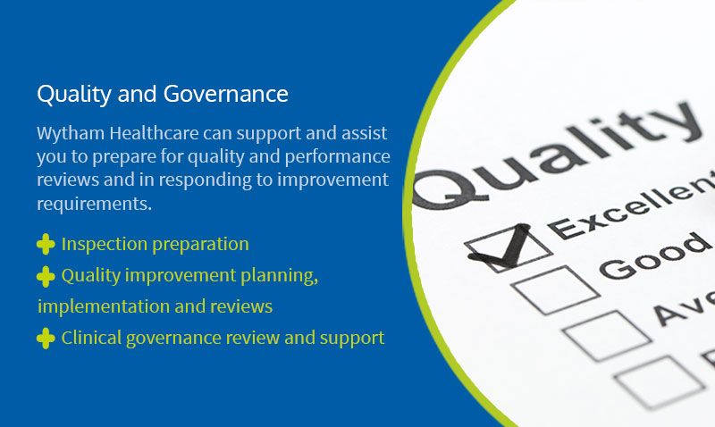 Wytham Healthcare can support and assist you to prepare for quality and performance reviews and in responding to improvement requirements. Service quality inspection preparation, Quality improvement planning, implementation and reviews